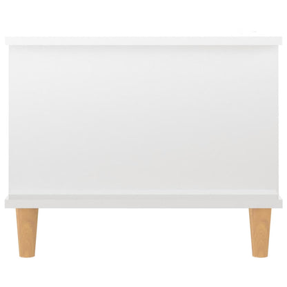 Salontafel 90X50X40 Cm Bewerkt Hout Hoogglans wit