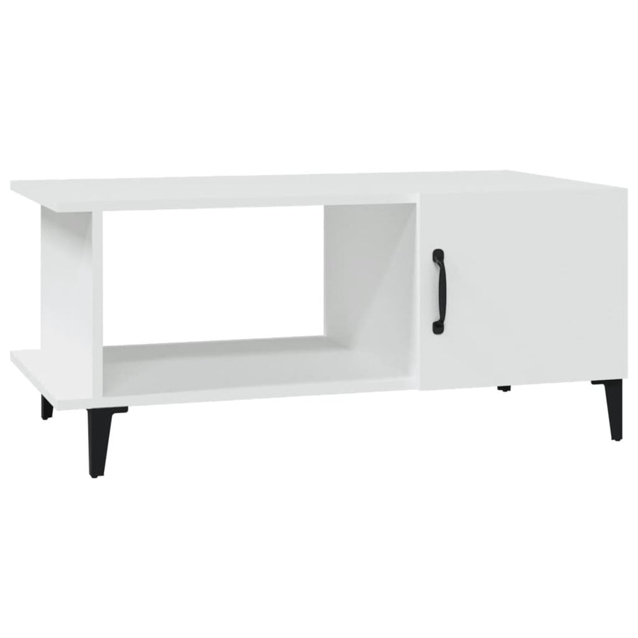 Salontafel 90X50X40 Cm Bewerkt Hout Wit