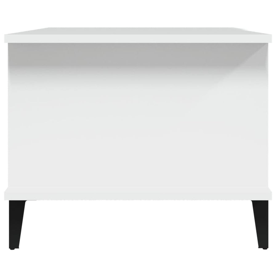 Salontafel 90X50X40 Cm Bewerkt Hout Wit