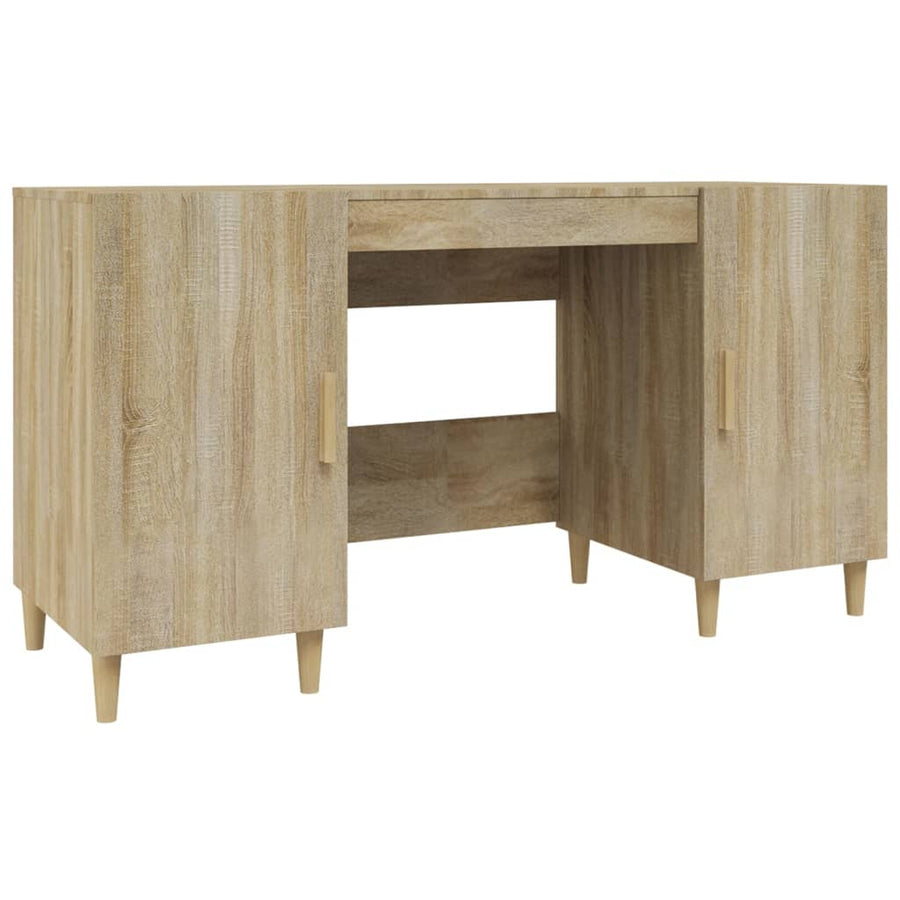 Bureau 140X50X75 Cm Bewerkt Hout Sonoma Eikenkleurig