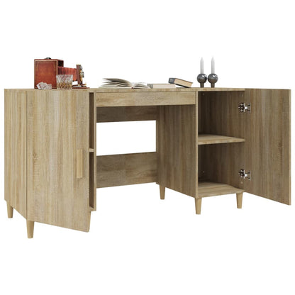 Bureau 140X50X75 Cm Bewerkt Hout Sonoma Eikenkleurig