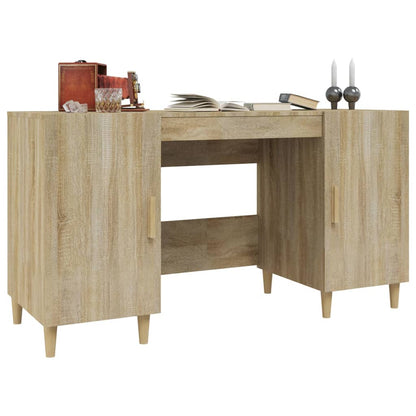 Bureau 140X50X75 Cm Bewerkt Hout Sonoma Eikenkleurig