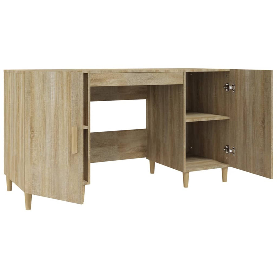 Bureau 140X50X75 Cm Bewerkt Hout Sonoma Eikenkleurig