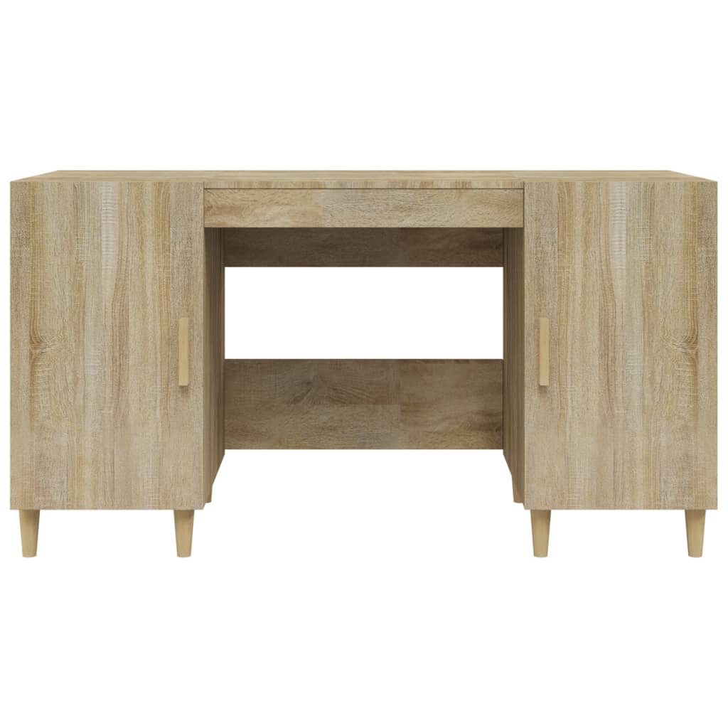 Bureau 140X50X75 Cm Bewerkt Hout Sonoma Eikenkleurig