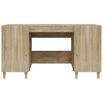 Bureau 140X50X75 Cm Bewerkt Hout Sonoma Eikenkleurig