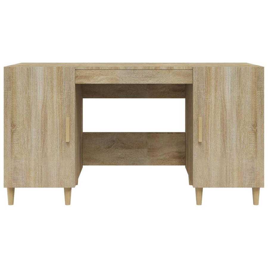 Bureau 140X50X75 Cm Bewerkt Hout Sonoma Eikenkleurig