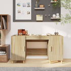 Bureau 140x50x75 cm bewerkt hout sonoma eiken