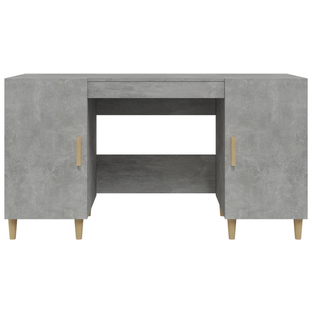 Bureau 140X50X75 Cm Bewerkt Hout Betongrijs
