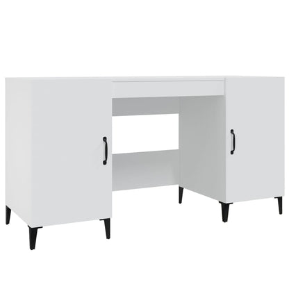 Bureau 140x50x75 cm bewerkt hout wit