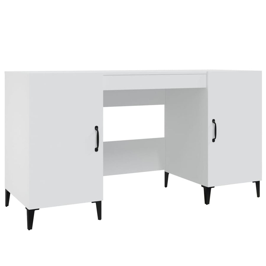 Bureau 140x50x75 cm bewerkt hout wit