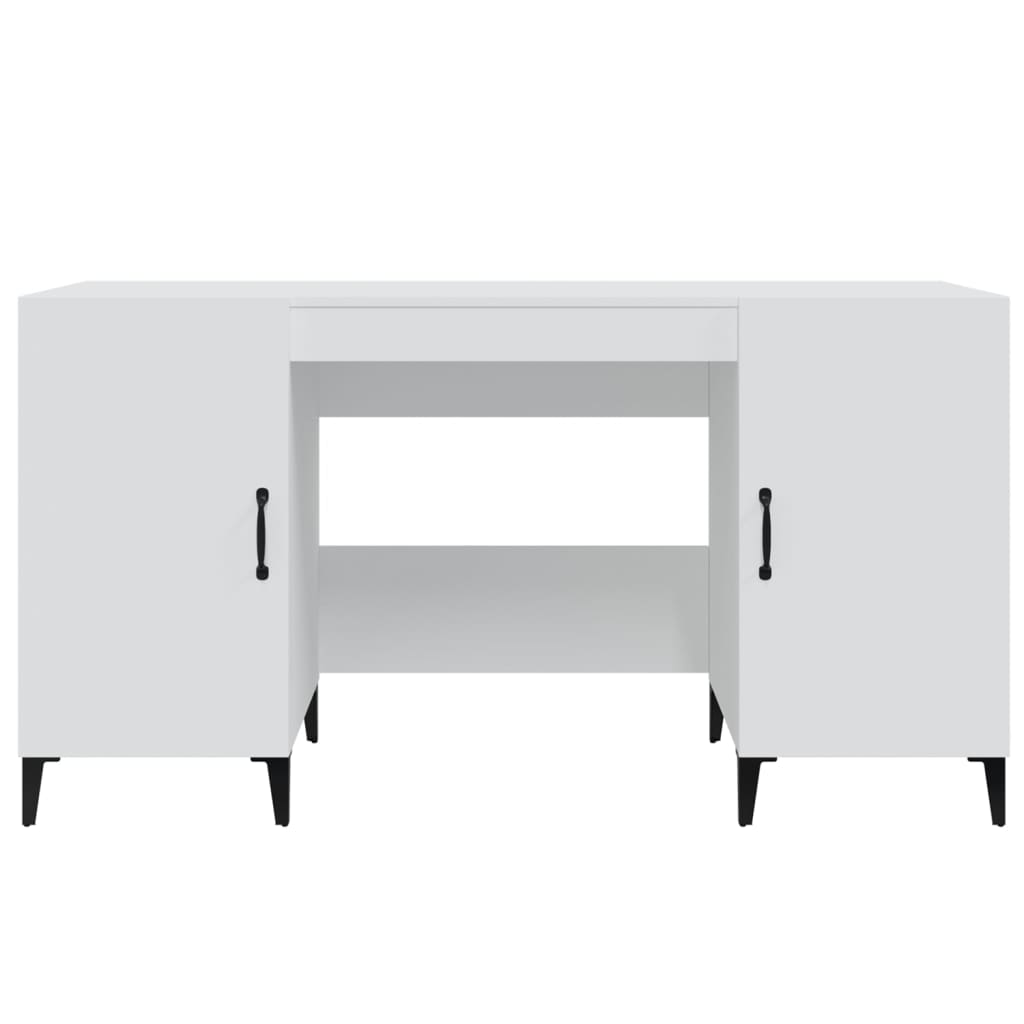 Bureau 140x50x75 cm bewerkt hout wit