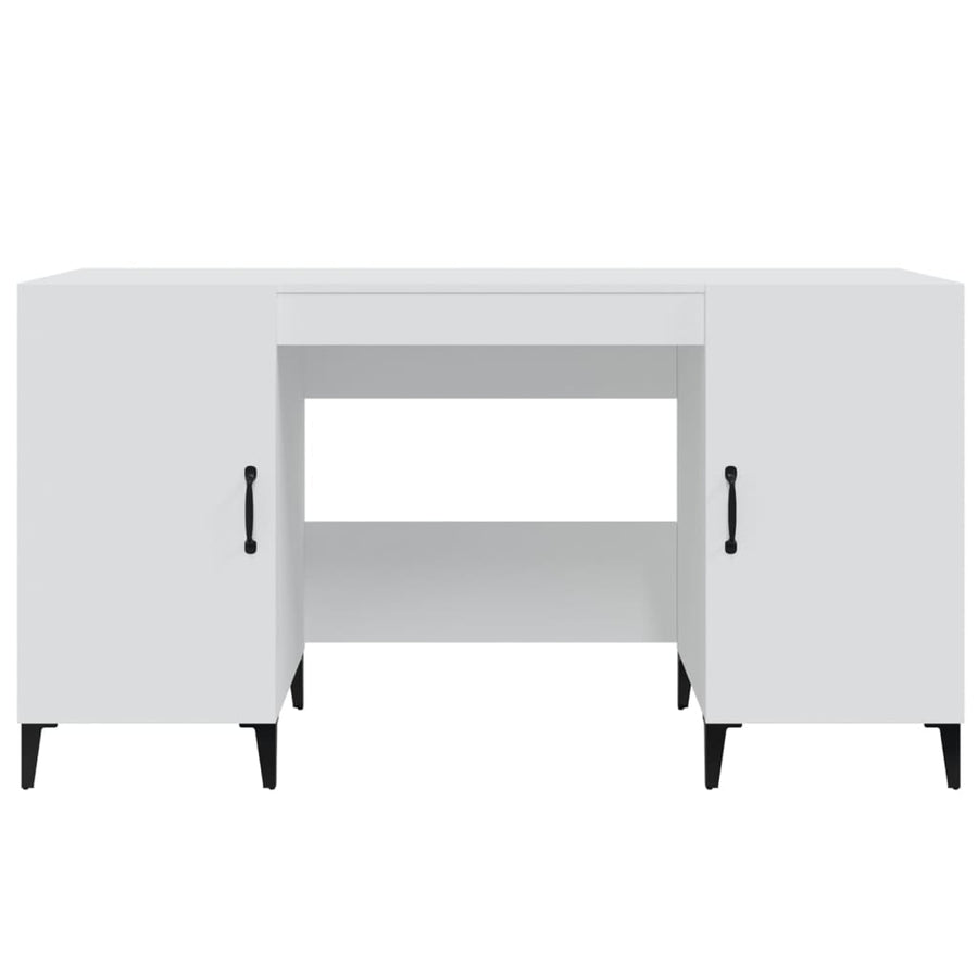 Bureau 140x50x75 cm bewerkt hout wit