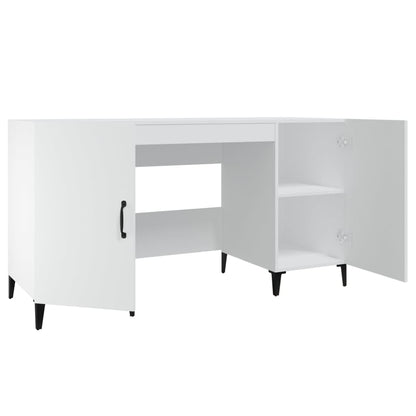Bureau 140x50x75 cm bewerkt hout wit