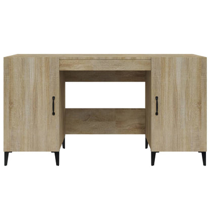Bureau 140x50x75 cm bewerkt hout sonoma eikenkleurig