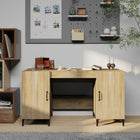 Desk 140x50x75 cm engineered wood Sonoma oak finish
