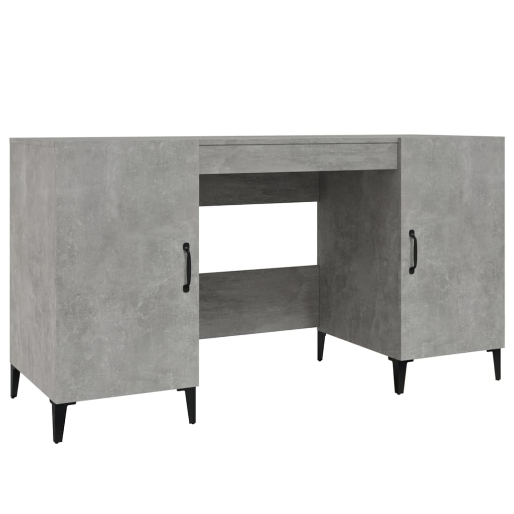 Bureau 140X50X75 Cm Bewerkt Hout Betongrijs