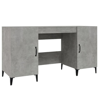 Bureau 140X50X75 Cm Bewerkt Hout Betongrijs