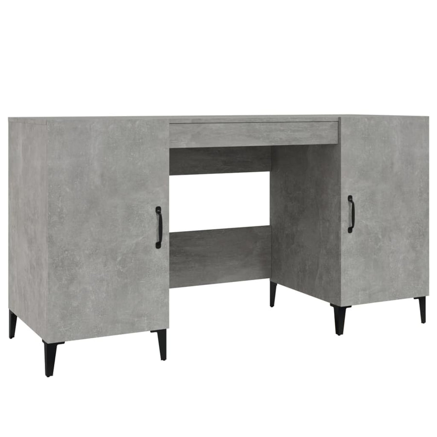 Bureau 140X50X75 Cm Bewerkt Hout Betongrijs