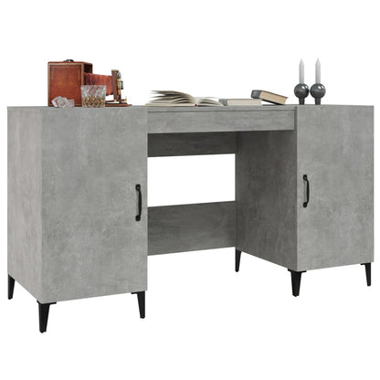 Bureau 140X50X75 Cm Bewerkt Hout Betongrijs
