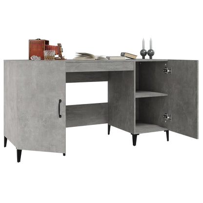 Bureau 140X50X75 Cm Bewerkt Hout Betongrijs