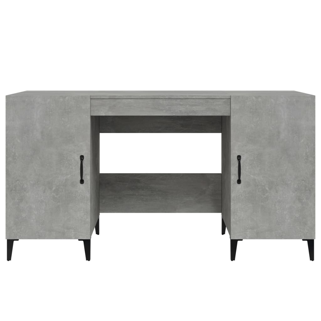 Bureau 140X50X75 Cm Bewerkt Hout Betongrijs