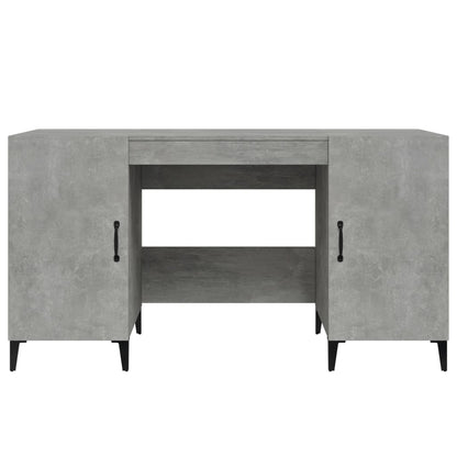 Bureau 140X50X75 Cm Bewerkt Hout Betongrijs