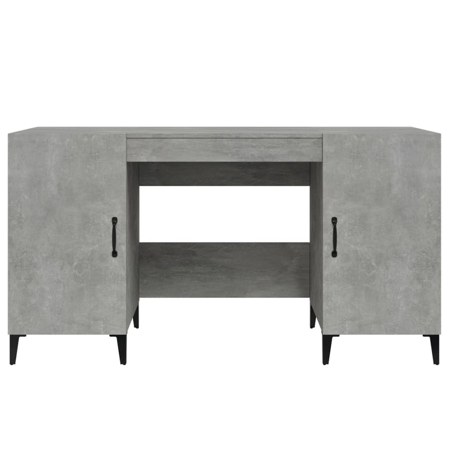 Bureau 140X50X75 Cm Bewerkt Hout Betongrijs