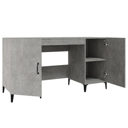 Bureau 140X50X75 Cm Bewerkt Hout Betongrijs