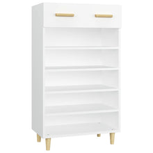 Schoenenkast 60X35X05 Cm Bewerkt Hout Wit