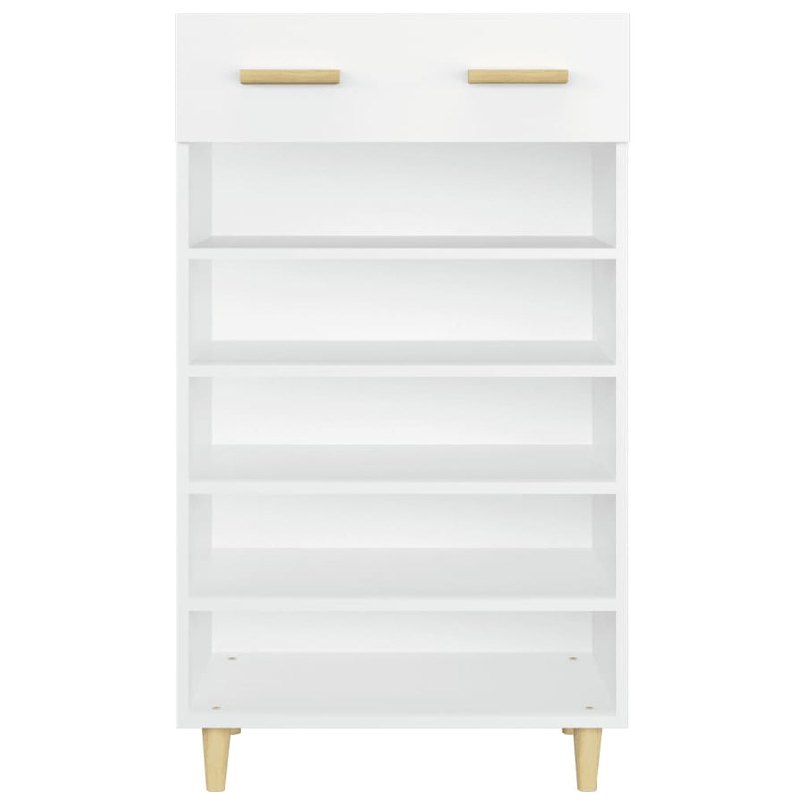 Schoenenkast 60X35X05 Cm Bewerkt Hout Wit
