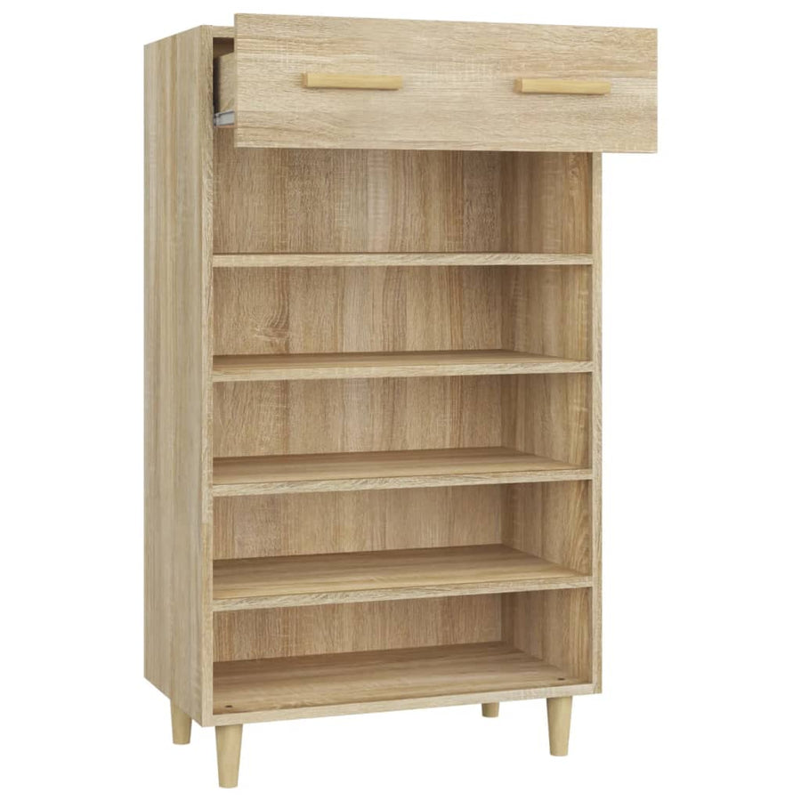 Schoenenkast 60x35x105 cm bewerkt hout sonoma eikenkleurig