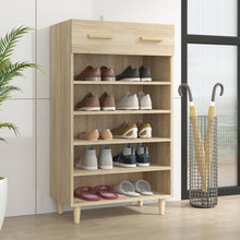 Schoenenkast 60x35x105 cm bewerkt hout sonoma eikenkleurig