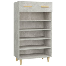 Schoenenkast 60X35X05 Cm Bewerkt Hout Betongrijs