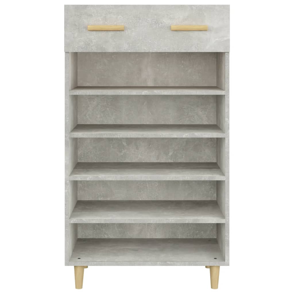 Schoenenkast 60X35X05 Cm Bewerkt Hout Betongrijs