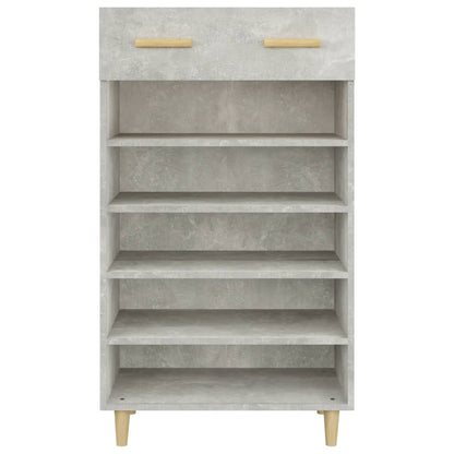Schoenenkast 60X35X05 Cm Bewerkt Hout Betongrijs