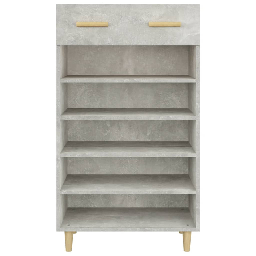 Schoenenkast 60X35X05 Cm Bewerkt Hout Betongrijs