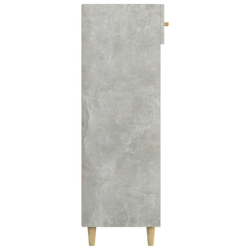 Schoenenkast 60X35X05 Cm Bewerkt Hout Betongrijs