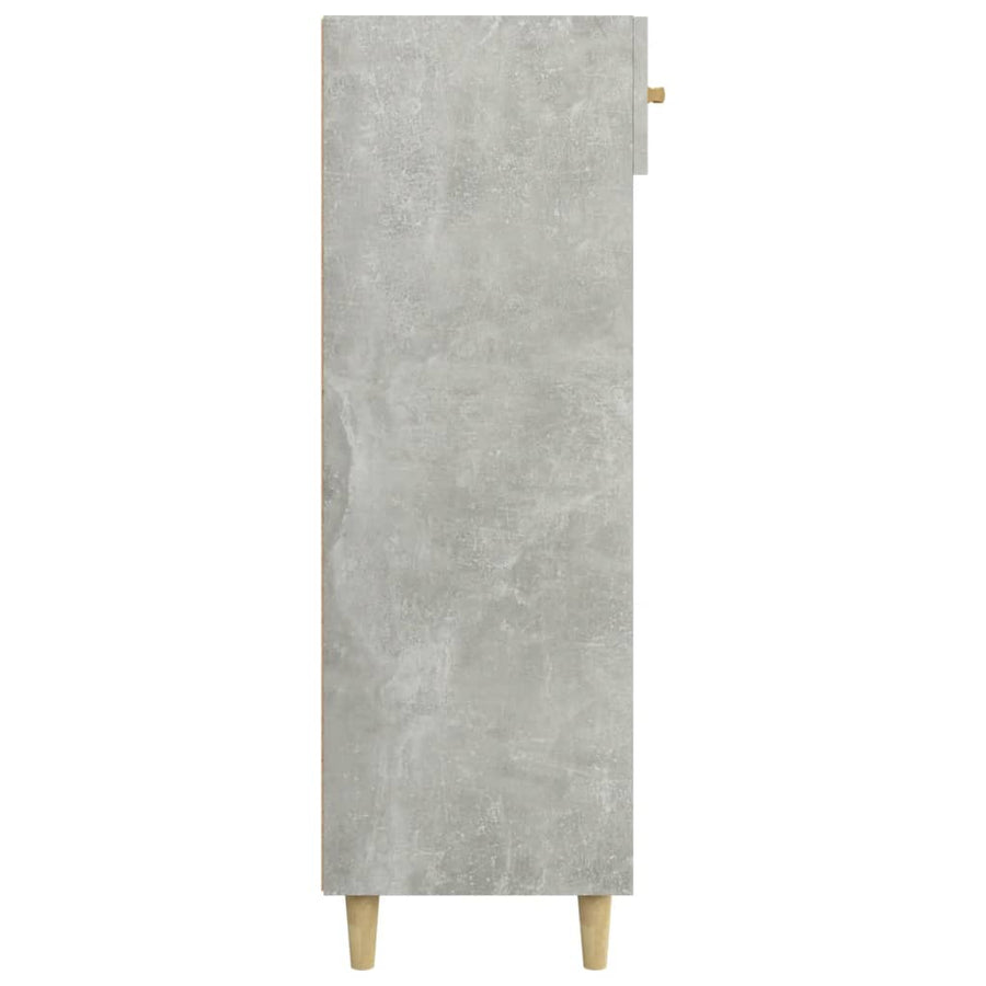 Schoenenkast 60X35X05 Cm Bewerkt Hout Betongrijs