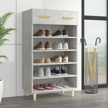 Schoenenkast 60X35X05 Cm Bewerkt Hout Betongrijs