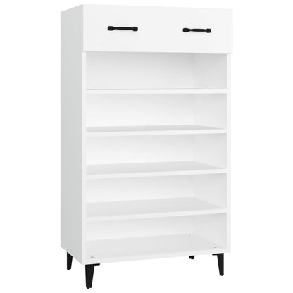 Schoenenkast 60X35X05 Cm Bewerkt Hout Wit
