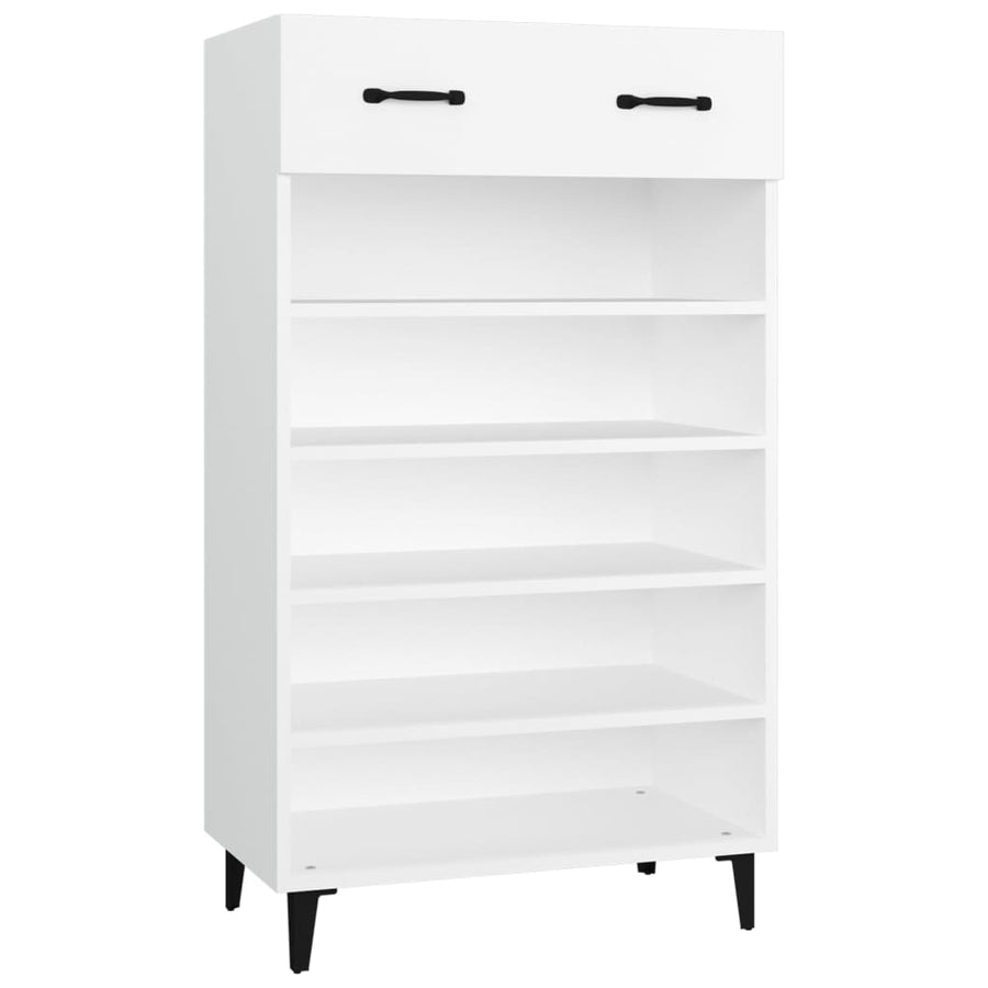 Schoenenkast 60X35X05 Cm Bewerkt Hout Wit