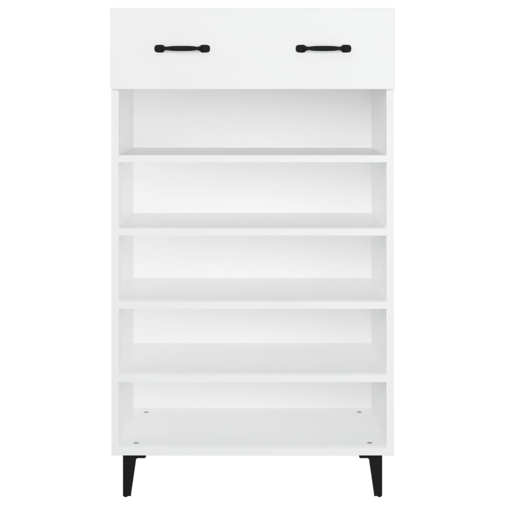 Schoenenkast 60X35X05 Cm Bewerkt Hout Wit