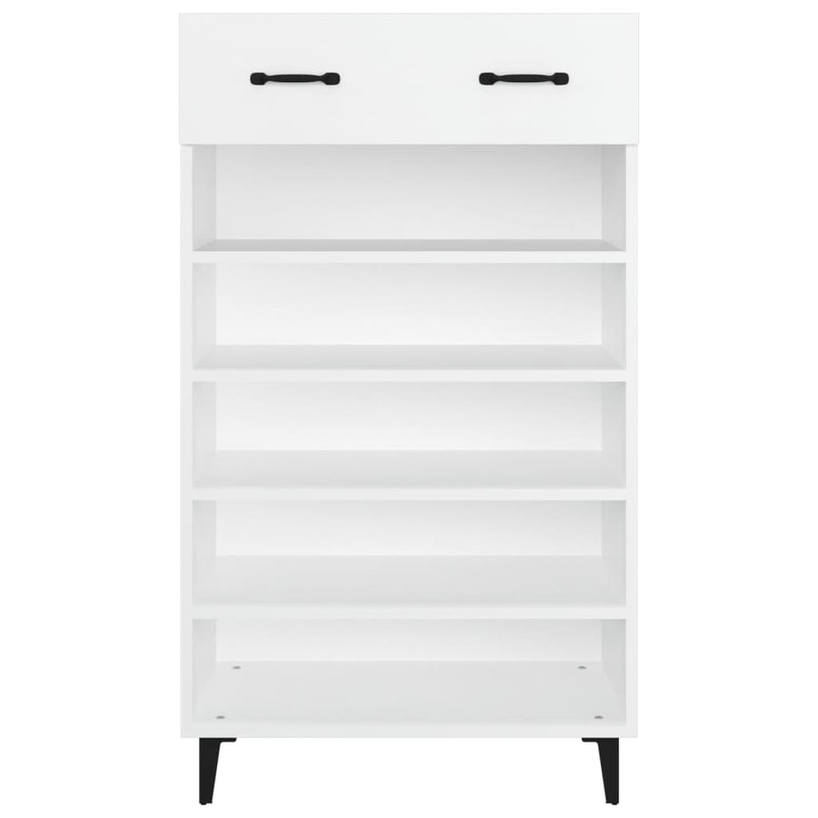 Schoenenkast 60X35X05 Cm Bewerkt Hout Wit