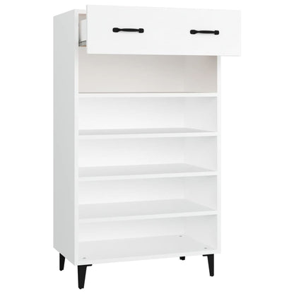 Schoenenkast 60X35X05 Cm Bewerkt Hout Wit