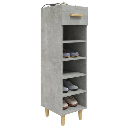 Schoenenkast 30X35X05 Cm Bewerkt Hout Betongrijs