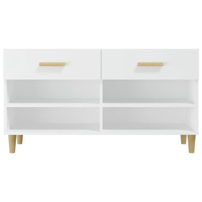 Schoenenkast 02X35X55 Cm Bewerkt Hout Wit