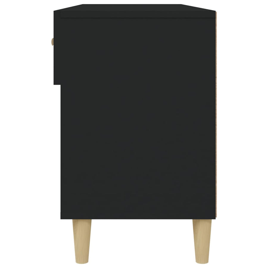 Schoenenkast 102X35X55 Cm Bewerkt Hout Zwart