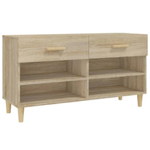 Schoenenkast 02X35X55 Cm Bewerkt Hout Kleurig Sonoma eiken