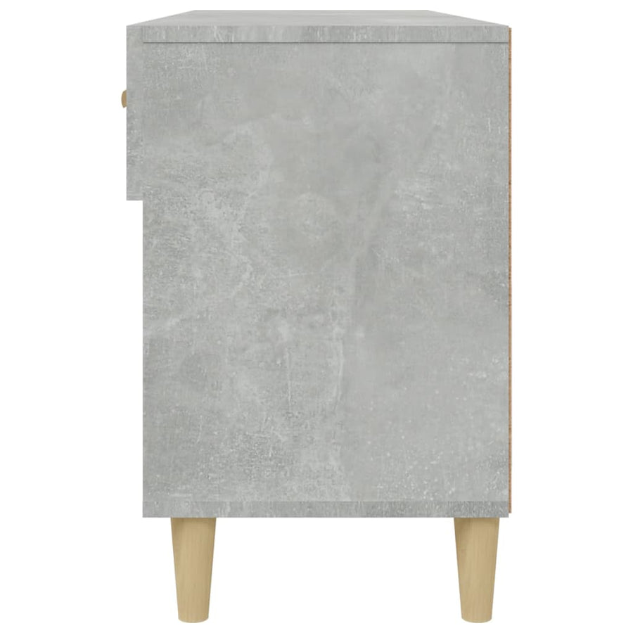 Schoenenkast 102X35X55 Cm Bewerkt Hout Betongrijs