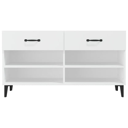 Schoenenkast 02X35X55 Cm Bewerkt Hout Wit